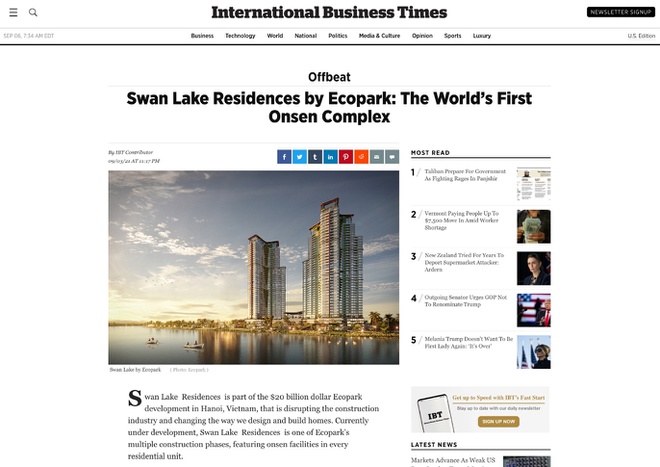 US-Zeitung beeindruckt mit Millionen von Bäumen im Stadtgebiet von Ecopark