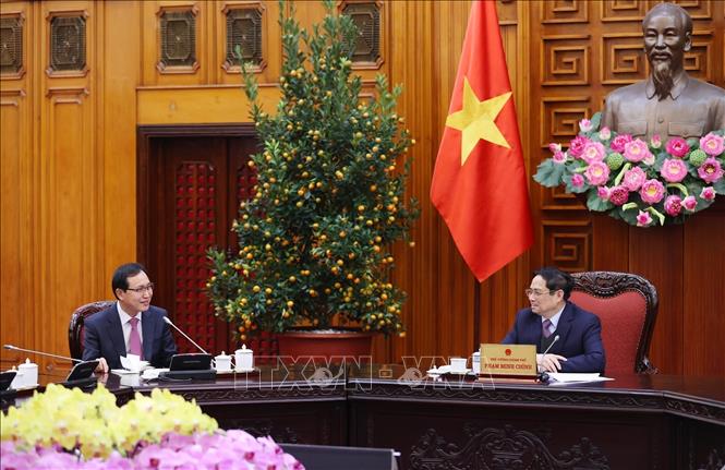 Premierminister Pham Minh Chinh begrüßt die Erweiterung der Investition von Samsung in Vietnam