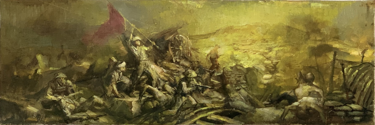 Ausstellung großformatiger Gemälde von General Vo Nguyen Giap und Dien Bien Phu