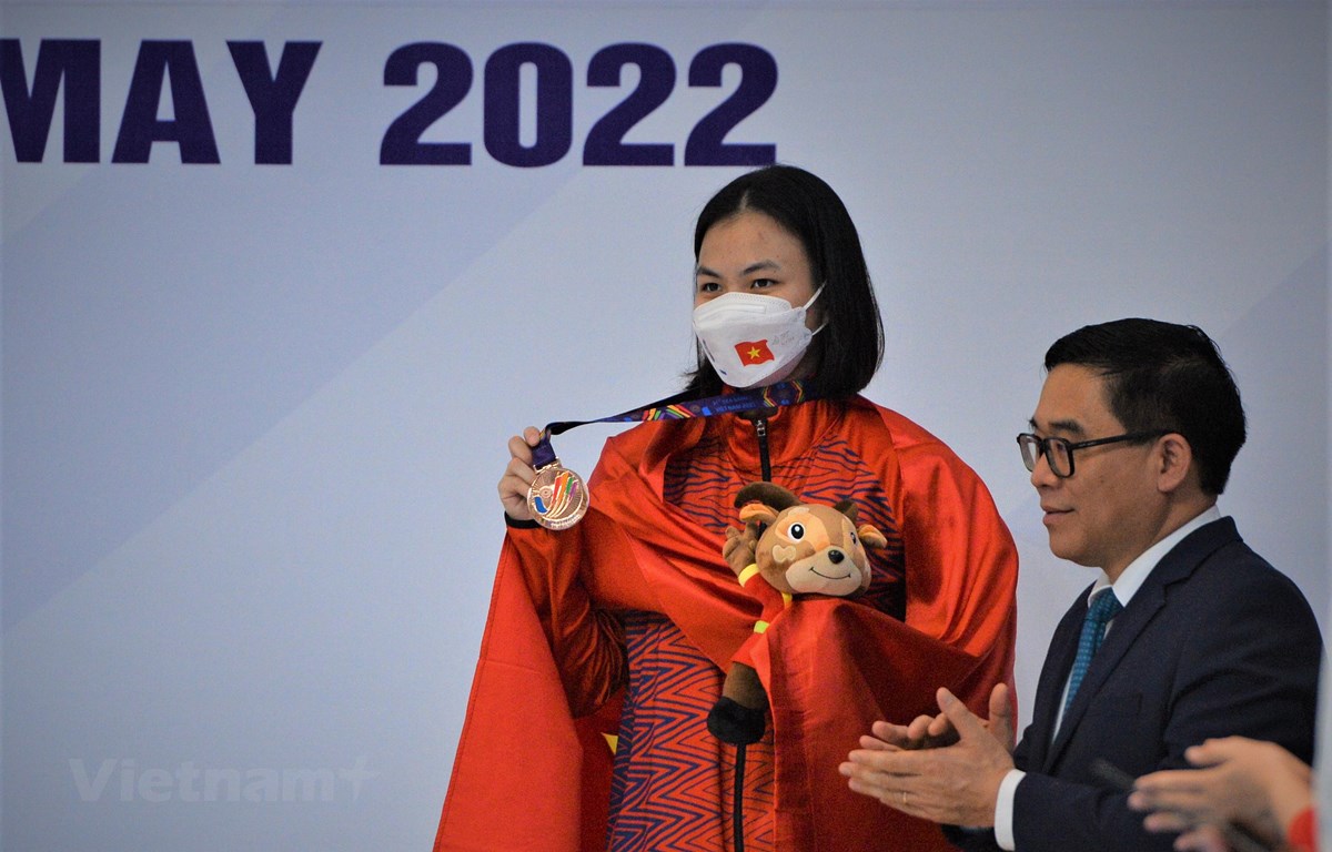 Die vietnamesische Sportdelegation erringt die erste Medaille bei den 31. SEA Games