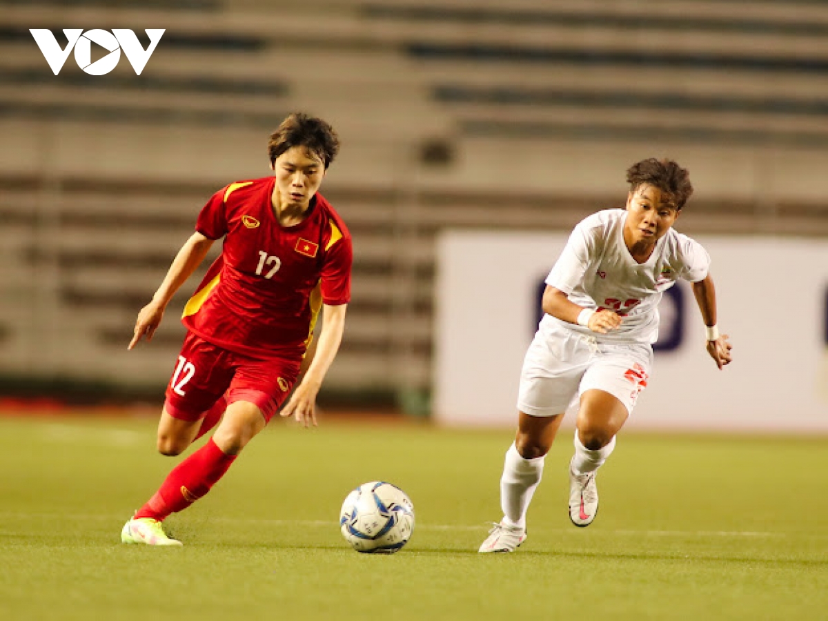 Das vietnamesische Frauenteam erreicht nach dem Sieg über Myanmar das Halbfinale des AFF Cup