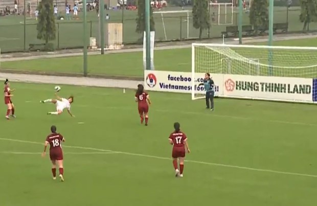 Vietnams U17-Team der Frauen gewinnt gegen U17-Team aus Palästina mit 5:0