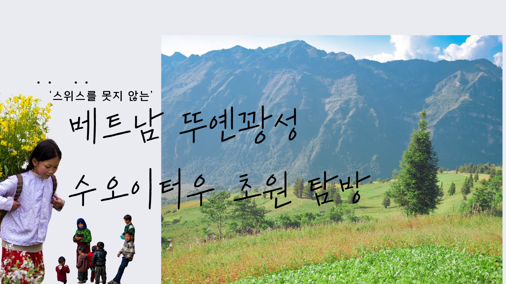 ‘스위스를 못지 않은’ 베트남 뚜옌꽝성 수오이터우 초원 탐방