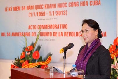 Feier zum 54. Nationalfeiertag der kubanischen Republik