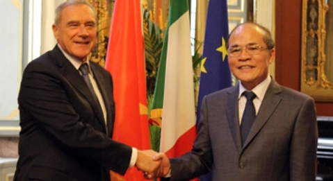 Parlamentspräsident Nguyen Sinh Hung zu Gast in Italien