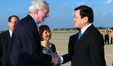 Staatspräsident Truong Tan Sang empfängt US-Botschafter David Shear