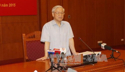 KPV-Generalsekretär Nguyen Phu Trong leitet die Sitzung über Korruptionsbekämpfung