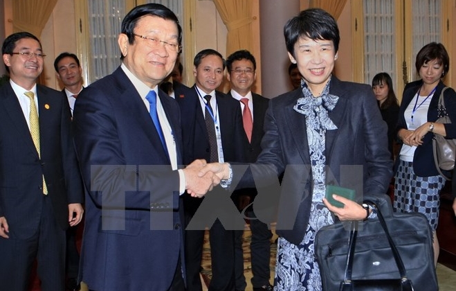 Staatspräsident Truong Tan Sang empfängt japanische Unternehmer Delegation