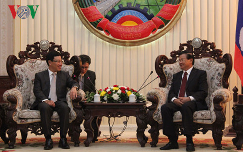 Die Arbeit des Vize-Premierministers Pham Binh Minh in Laos