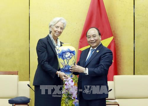 Premierminister Nguyen Xuan Phuc empfängt die IWF-Chefin Christine Lagarde