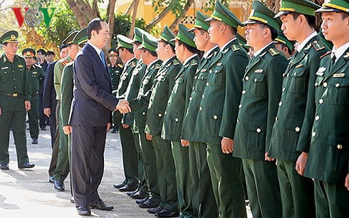 Staatspräsident Tran Dai Quang besucht die Provinz Gia Lai