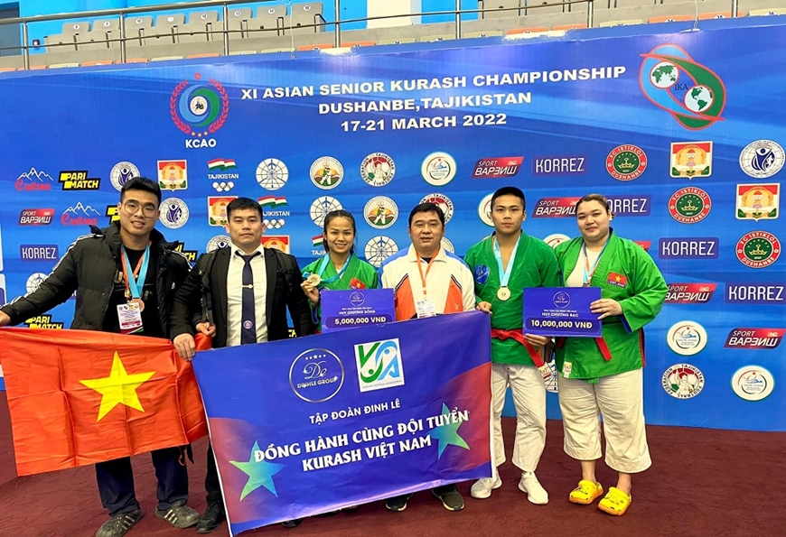 Die Kurash-Mannschaft Vietnams gewinnt vier Medaillen bei Asienmeisterschaft