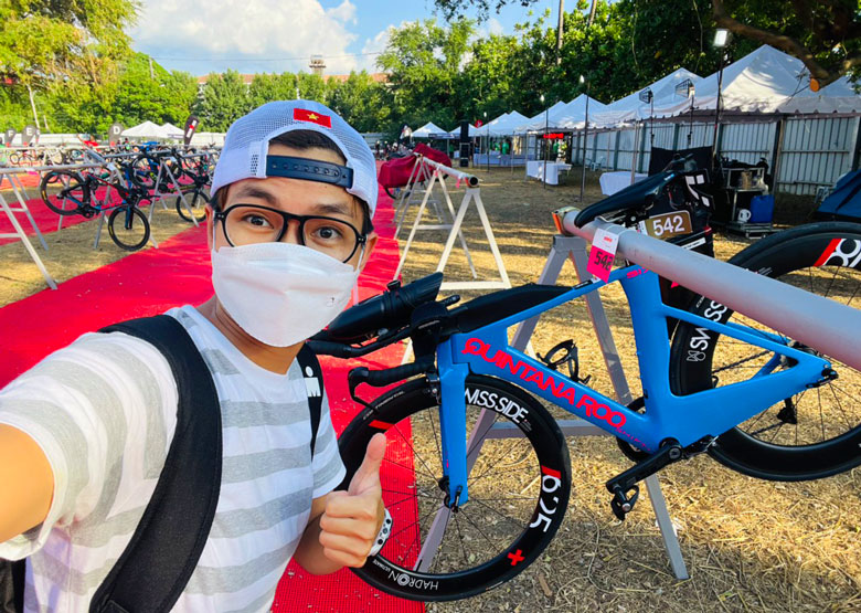 Die erste vietnamesische Sportlerin beteiligt am Triathlon Ironman