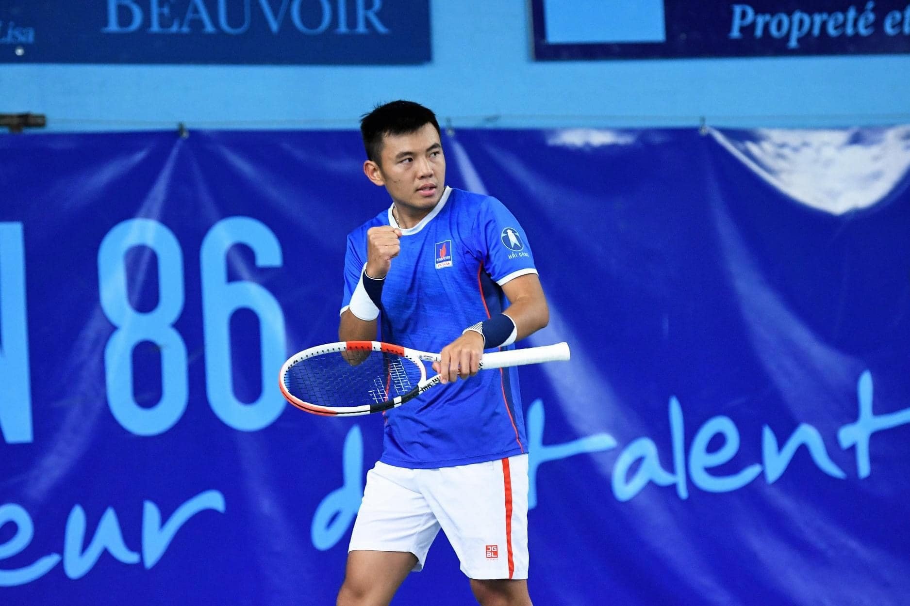 Vietnams Tennisspieler Ly Hoang Nam wird wieder auf Gegener aus Japan Isomura Kokoro treffen