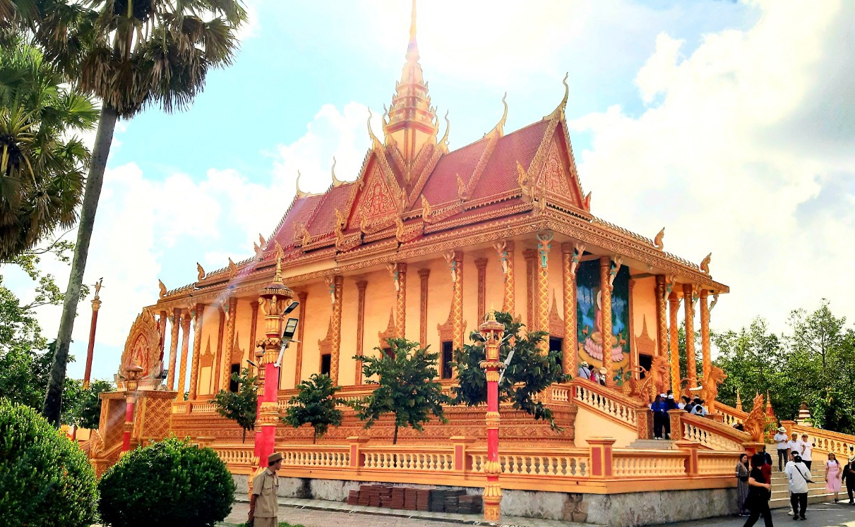 Anerkennung der 135-jährigen Xiem Can-Pagode als das typische Reiseziel im Mekong-Delta