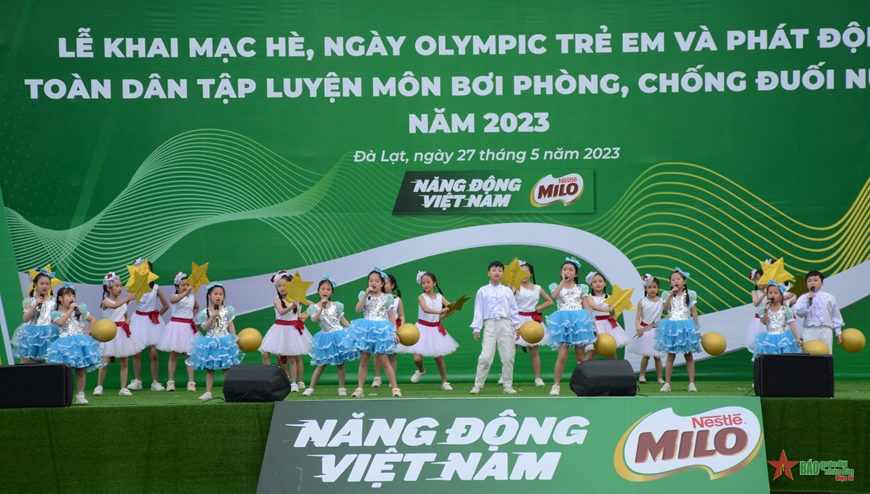 Veranstaltung des olympischen Tags der Kinder