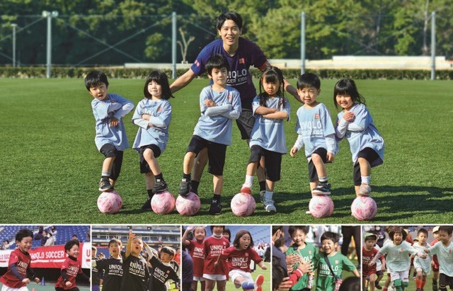 120 Kinder aus Japan und Vietnam nehmen am Uniqlo-Fußballtag teil