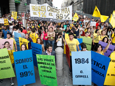 การชุมนุมเดินขบวนในยุโรปเพื่อคัดค้านนโยบายรัดเข็มขัด