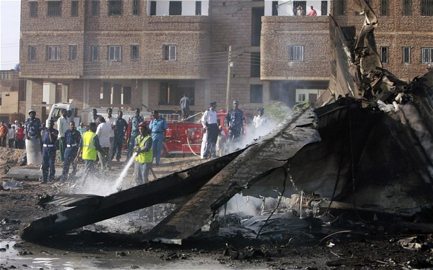 สภาพอากาศเลวร้ายทำให้เกิดอุบัติเหตุเครื่องบินตกในซูดาน