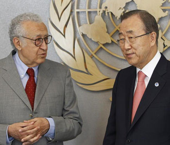 เลขาธิการใหญ่สหประชาชาติเจรจากับทูตพิเศษดูแลปัญหาซีเรีย