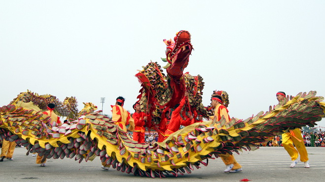 งานมหกรรมเชิดมังกรในโอกาศฉลองครบรอบ 58 ปีการปลดปล่อยนครหลวงฮานอย