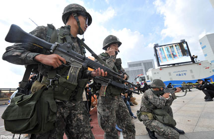 สาธารณรัฐเกาหลีทำการซ้อมรบครั้งใหญ่เพื่อรับมือกับภัยคุกคามจากสาธารณรัฐประชาธิปไตยประชาชนเกาหลี