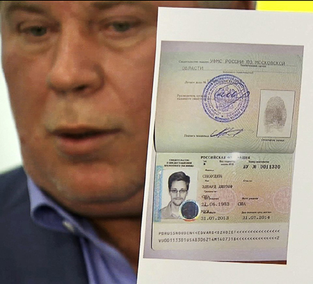 รัสเซียอนุญาตให้นาย เอ็ดเวิร์ด สโนว์เดน ลี้ภัยชั่วคราว