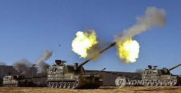 สาธารณรัฐเกาหลีทำการซ้อมรบด้วยการยิงกระสุนจริงใกล้เส้นแบ่งพรมแดนทางทะเลกับเปียงยาง