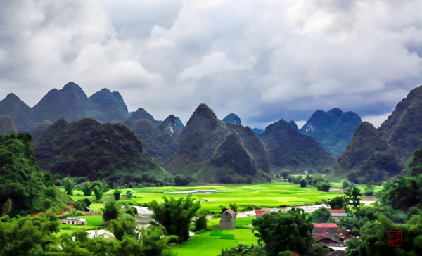 La belleza de Trung Khanh-Cao Bang vista desde lo alto