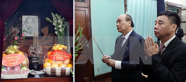 Premier vietnamita rinde tributo al presidente Ho Chi Minh en ocasión del Tet 2020