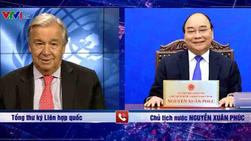 El presidente de Vietnam felicita al reelecto secretario general de las Naciones Unidas