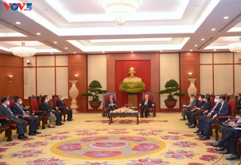 El máximo líder político de Vietnam reafirma la política nacional de apoyo a la Revolución de Laos