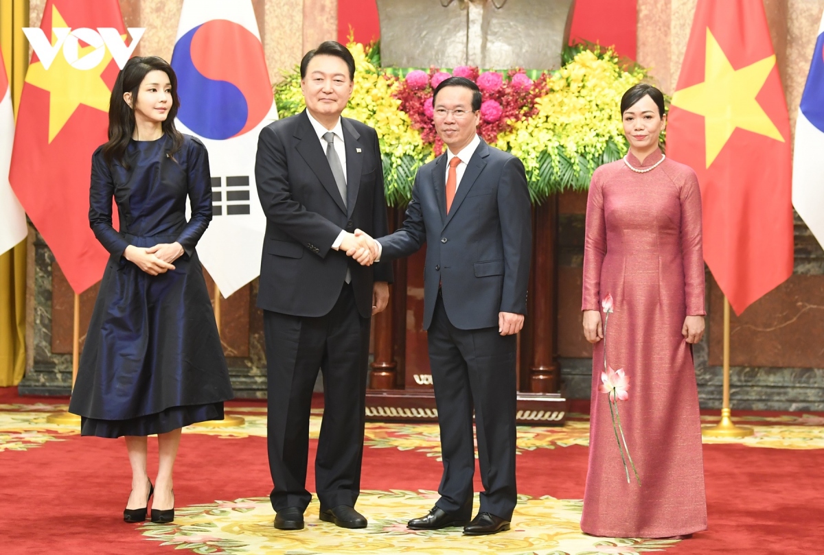 Recepción en honor al Presidente surcoreano de visita en Vietnam