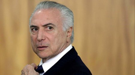Presentan una acusación formal de corrupción contra el presidente brasileño Michel Temer