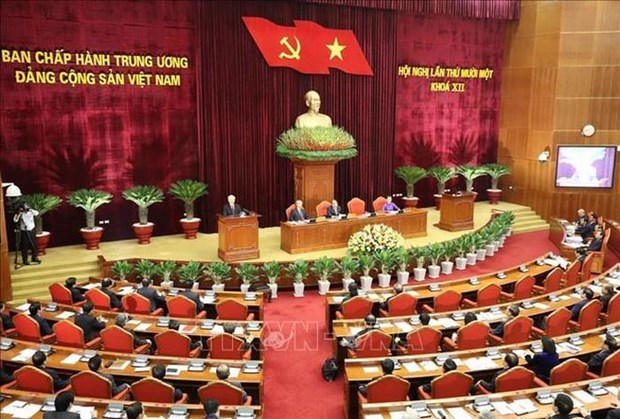 Arranca cuarta jornada del undécimo pleno del Comité Central del Partido Comunista de Vietnam