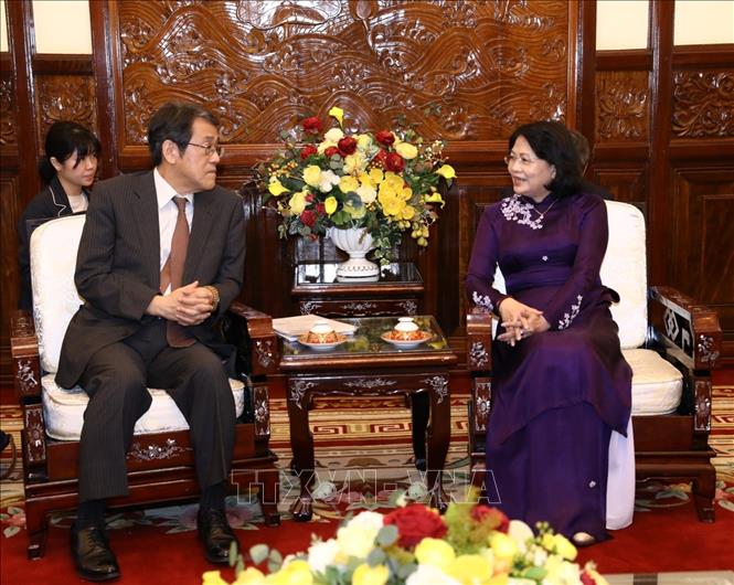 Vicepresidenta vietnamita se reúne con embajador saliente de Japón