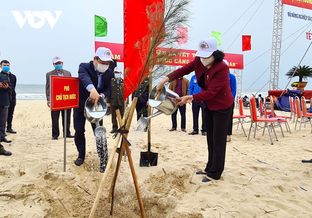 Vicepresidenta de Vietnam lanza campaña de plantación de árboles