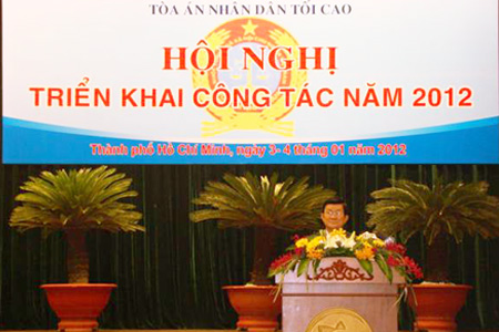 ສານປະຊາຊົນສູງສຸດຈັດກອງປະຊຸມ ຜັນຂະຫຍາຍວຽກງານປີ 2012