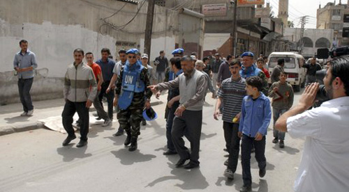 ຄະນະນັກສັງເກດການ ສະຫະປະຊາຊາດ ຜັນຂະ ຫຍາຍການເຄື່ອນໄຫວຢູ່ ຊີຣີ