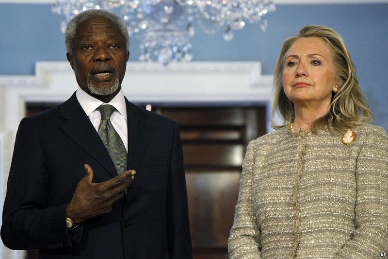 ລັດຖະມົນຕີການຕ່າງປະເທດອາເມລິກາ ແລະ ທູດພິເສດສປຊ ປຶກສາຫາລື ກ່ຽວກັບວິກິດການຢູ່ຊີຣີ