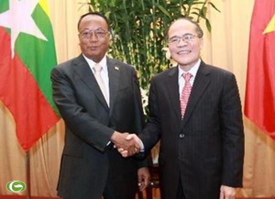 ການນຳພັກ ແລະ ລັດ ຫວຽດນາມ ເຈລະຈາກັບປະທານວຸດທິສະພາ ມ້ຽນມາ