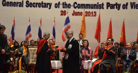 ການເຄື່ອນໄຫວຂອງທ່ານເລຂາທິການໃຫຍ່ຫງວຽນຟູຈ້ອງຢູ່ໄທ