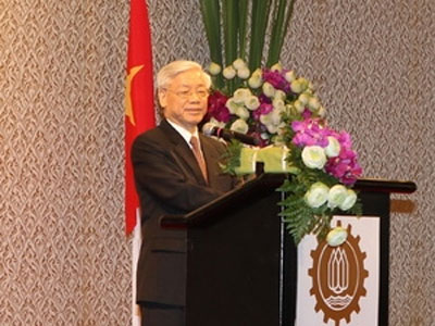 ການເຄື່ອນໄຫວຂອງທ່ານເລຂາທິການໃຫຍ່ ຫງວຽນຟູຈ້ອງ ຢູ່ໄທ