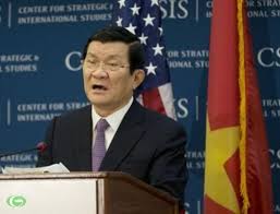 ປະທານປະເທດ ເຈືອງເຕີນຊາງ ກ່າວຄຳເຫັນຢູ່ສູນຄົ້ນຄ້ວາຍຸດທະສາດ ແລະ ສາກົນ (CSIS)