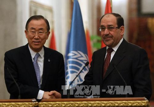 ທ່ານເລຂາທິການໃຫຍ່ສປຊBan Ki-Moonຢ້ຽມຢາມອີຣັກ