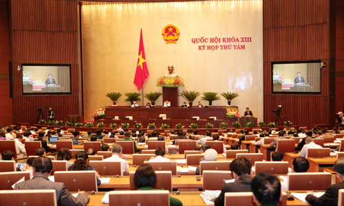 ສະພາແຫ່ງຊາດປຶກສາຫາລືຮ່າງກົດໝາຍວ່າດ້ວຍນາຍທະຫານແລະກົດໝາຍວ່າດ້ວຍຕຳຫຼວດປະຊາຊົນ