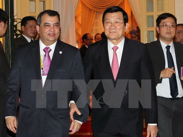 ປະທານປະເທດເຈືອງເຕີນຊາງຕ້ອນຮັບຄະນະບໍລິຫານງານIPU