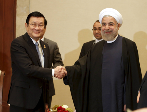 ປະທານປະເທດເຈືອງເຕີນຊາງພົບປະກັບບັນດາການນຳເຂົ້າຮ່ວມກອງປະຊຸມຂັ້ນສູງອາຊີ-ອາຟະລິກາ