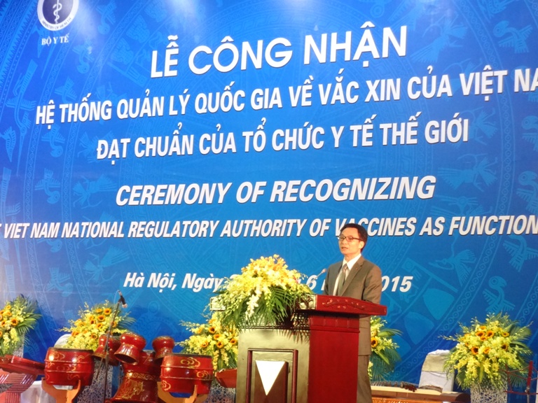 ລະບົບຄຸ້ມຄອງແຫ່ງຊາດກ່ຽວກັບວັກແຊງຂອງຫວຽດນາມໄດ້ຮັບການຮັບຮອງບັນລຸມາດຖານຂອງອົງການWHO