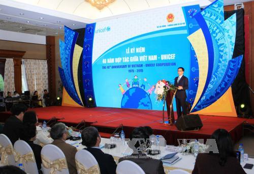 ພິທີສະເຫຼີມສະຫຼອງ40ປີແຫ່ງການຮ່ວມມືຫວຽດນາມ-Unicef